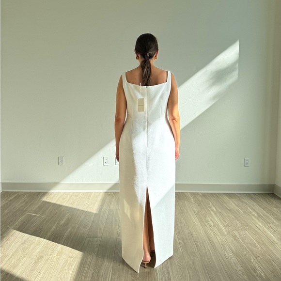 Emilia Wickstead Bridal Cloque Column Wedding Gown UK18 US14 NWT Retail $4200 - Picture 4 of 15